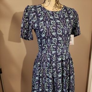 Lularoe Amelia - blue floral